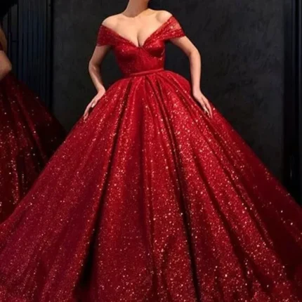 Floor-Length 2025 Ball Gown Off the Shoulder Plus Size Burgundy Quince Dresses