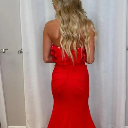 Long-Strapless-Prom-Dress-Red-Ru